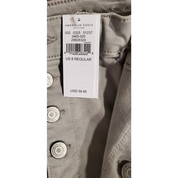 Womens American Eagle 8 Super Rise Jegging Crop Gray Regular 26 1/2" Inseam - Picture 3 of 5